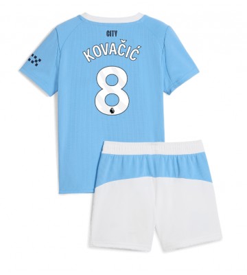 Manchester City Mateo Kovacic #8 Prima Maglia Bambino 2025-26 Manica Corta (+ Pantaloni corti)
